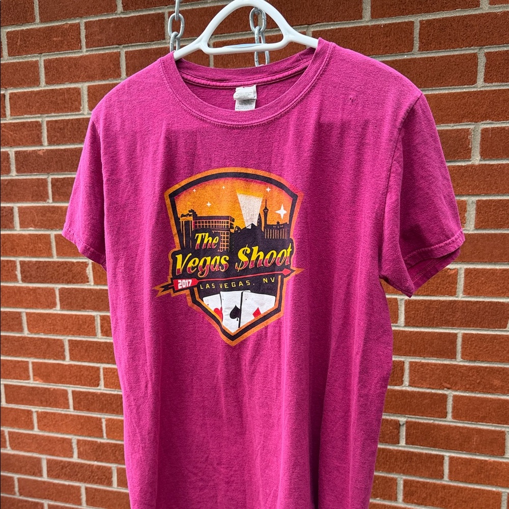 Gildan Magenta "The Vegas Shoot" Short Sleeve Tee
